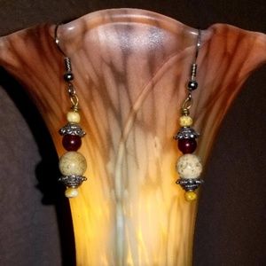 Handmade Brown Toned Drop Earrings